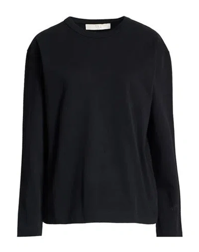 Tela Woman T-shirt Black Size M Cotton