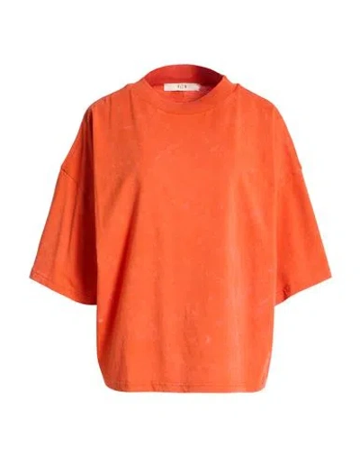 Tela Woman T-shirt Orange Size M Cotton