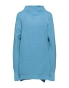 Tela Woman Turtleneck Light Blue Size M Wool