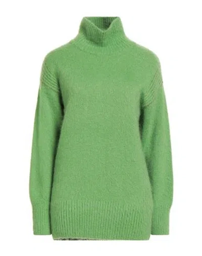 Tela Woman Turtleneck Lime Green Size S Polyamide, Mohair Wool, Wool, Acrylic