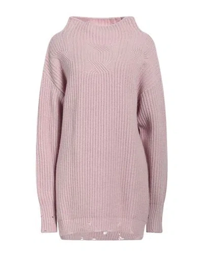 Tela Woman Turtleneck Pink Size S Wool
