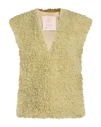 Tela Woman Vest Light Green Size S Polyester