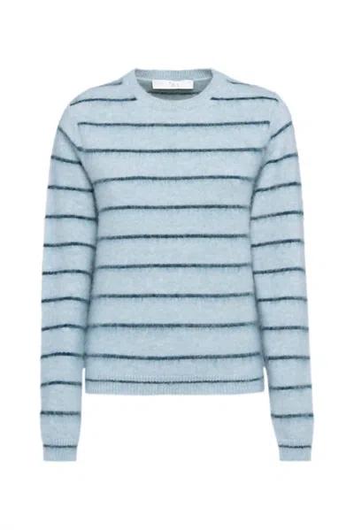 Tela Women's Enola Sweater In Dusty Light Blue & Teal