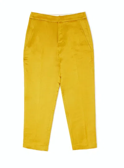 Tela Women's Remo Ankle Pant In Yellow In Multi