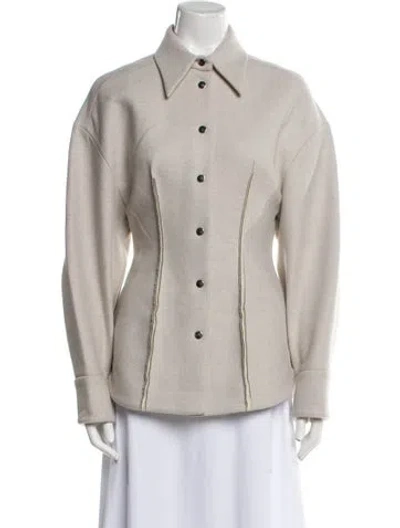 Pre-owned Tela Wool Jacket W/ Tags In Neutral