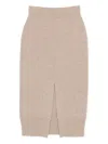 Tela Wool Midi Skirt In Neutral