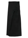 Tela Wraparound Midi Skirt In Black
