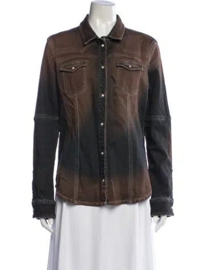 Pre-owned Teleria Zed Denim Jacket In Brown