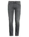 Teleria Zed Man Jeans Grey Size 35 Cotton, Elastane In Gray