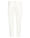 Teleria Zed Man Jeans Off White Size 40 Cotton, Elastane