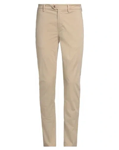 Teleria Zed Man Pants Beige Size 31 Cotton, Elastane In Beige