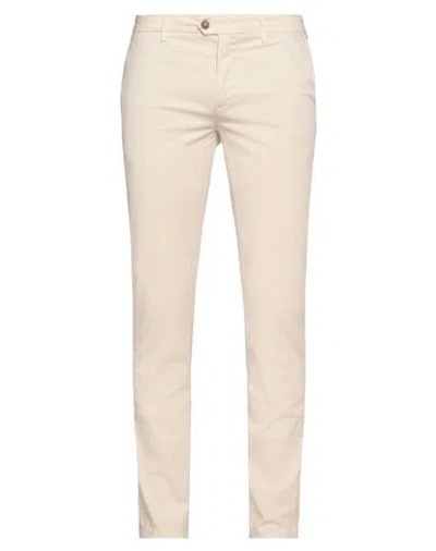 Teleria Zed Man Pants Beige Size 32 Cotton, Elastane