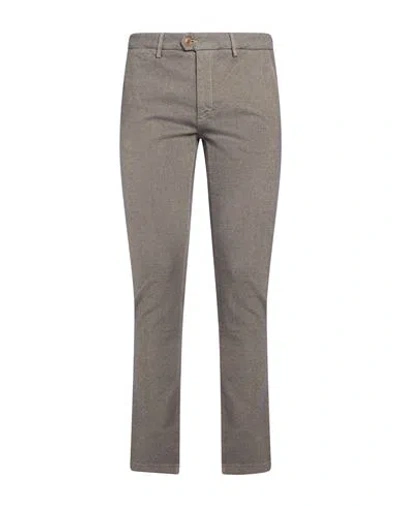 Teleria Zed Man Pants Beige Size 34 Cotton, Elastane In Multi