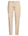 Teleria Zed Man Pants Beige Size 44 Cotton, Elastane In Beige