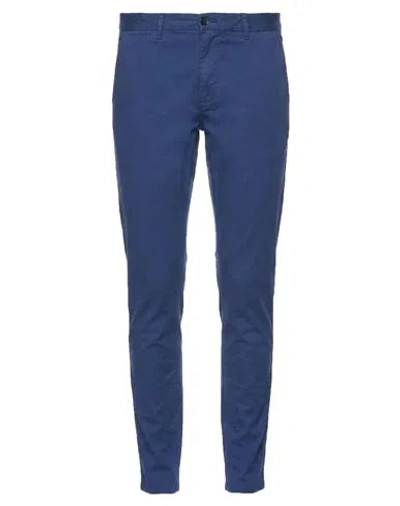 Teleria Zed Man Pants Blue Size 36 Linen, Cotton, Elastane