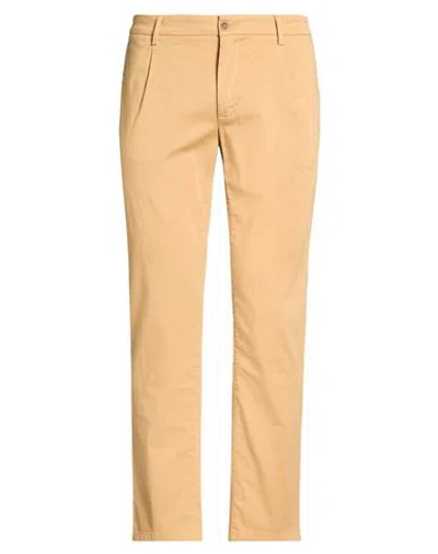 Teleria Zed Man Pants Camel Size 30 Cotton, Elastane In Neutral
