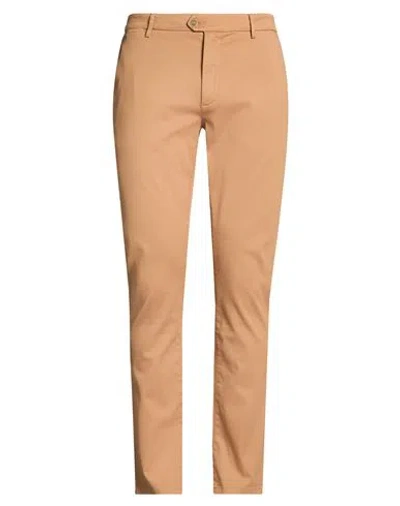 Teleria Zed Man Pants Camel Size 33 Cotton, Tencel, Elastane In Brown