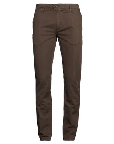 Teleria Zed Man Pants Chocolate Brown Size 31 Linen, Cotton, Elastane