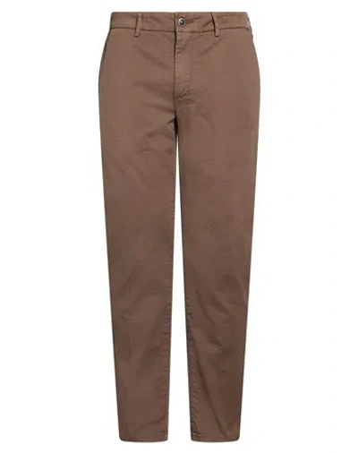Teleria Zed Man Pants Dark Brown Size 38 Cotton, Elastane