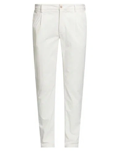 Teleria Zed Man Pants Ivory Size 38 Cotton, Modal, Elastane In White
