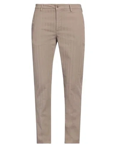 Teleria Zed Man Pants Khaki Size 33 Cotton, Elastane In Beige