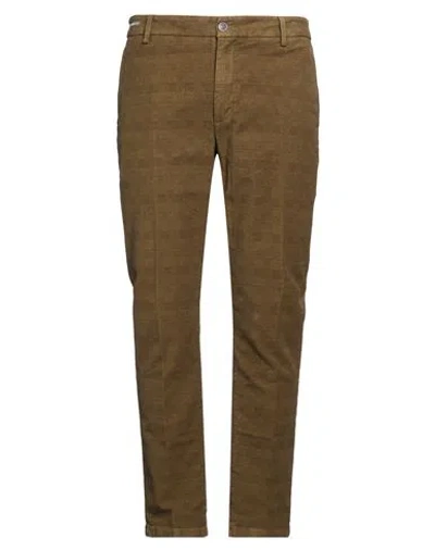 Teleria Zed Man Pants Khaki Size 36 Cotton, Elastane In Beige