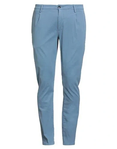 Teleria Zed Man Pants Light Blue Size 32 Cotton, Elastane