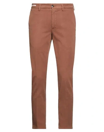 Teleria Zed Man Pants Light Brown Size 36 Cotton, Elastane In Beige