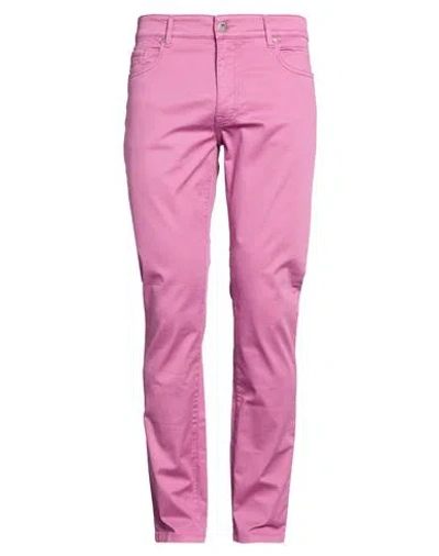 Teleria Zed Man Pants Mauve Size 36 Cotton, Lyocell, Elastane In Purple