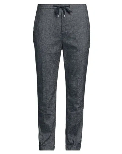 Teleria Zed Man Pants Midnight Blue Size 40 Cotton, Linen, Elastane In Gray