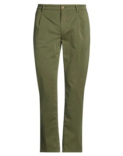 Teleria Zed Man Pants Military Green Size 36 Cotton, Elastane