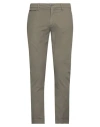 Teleria Zed Man Pants Military Green Size 40 Linen, Cotton, Elastane In Green