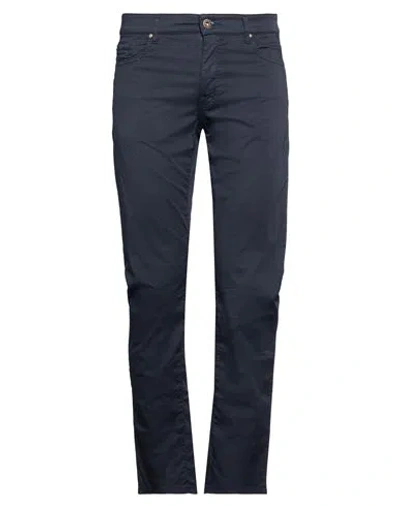 Teleria Zed Man Pants Navy Size 31 Cotton, Elastane In Blue