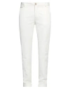 Teleria Zed Man Pants Off White Size 34 Cotton, Linen, Elastane