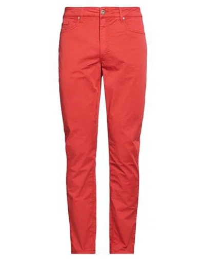 Teleria Zed Man Pants Red Size 32 Cotton, Elastane
