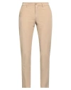Teleria Zed Man Pants Beige Size 44 Cotton, Elastane