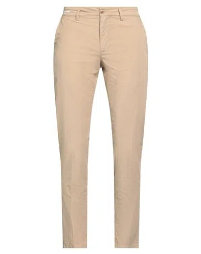 Teleria Zed Man Pants Beige Size 44 Cotton, Elastane