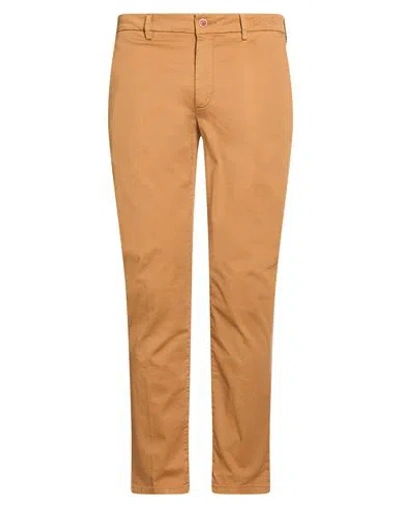 Teleria Zed Man Pants Tan Size 36 Cotton, Elastane In Orange
