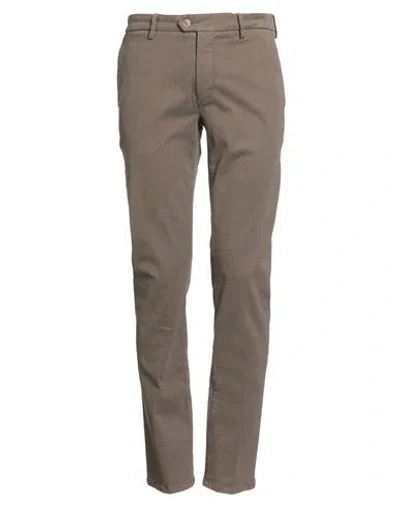 Teleria Zed Man Pants Taupe Size 31 Cotton, Elastane In Gray