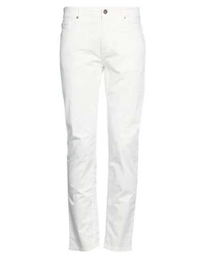 Teleria Zed Man Pants White Size 31 Cotton, Elastane