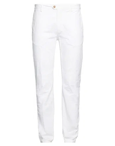 Teleria Zed Man Pants White Size 32 Cotton, Elastane