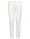 Teleria Zed Man Pants White Size 34 Cotton, Elastane