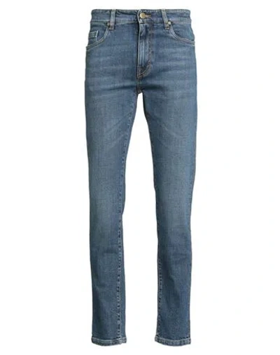 Teleria Zed Platino Man Jeans Blue Size 35 Cotton, Elastane