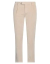Teleria Zed Man Pants Beige Size 44 Cotton, Elastane In Beige
