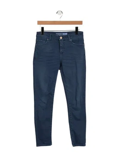 Pre-owned Teleria Zed Skinny Leg Pants In Blue