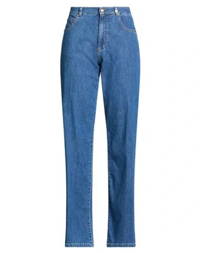 Teleria Zed Woman Jeans Blue Size 26 Cotton, Lyocell, Elastomultiester, Elastane In Multi