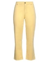 Teleria Zed Woman Pants Apricot Size 32 Cotton, Elastane In Orange