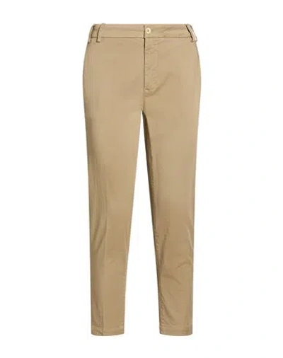 Teleria Zed Woman Pants Beige Size 31 Cotton, Polyester, Elastane