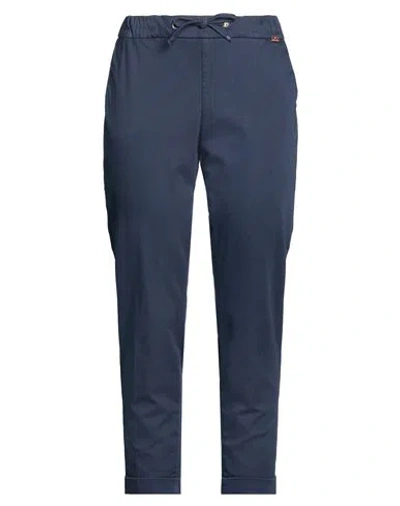 Teleria Zed Woman Pants Blue Size 26 Cotton, Polyester, Elastane