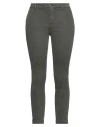 Teleria Zed Woman Pants Dark Green Size 32 Cotton, Lycra In Green